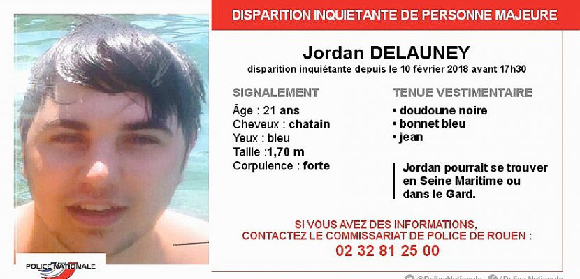 Rouen. Disparition inquiétante à Rouen : appel à témoins pour retrouver Jordan, 21 ans