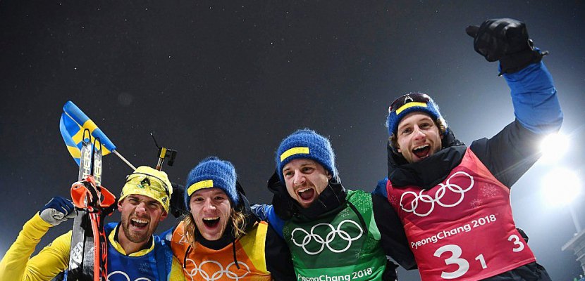 JO-2018: les Suédois titrés sur le relais du biathlon, pas de podium pour les Français