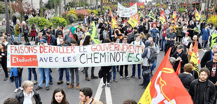 SNCF, Parcoursup, santé, postiers: plusieurs centaines de manifestants à Paris
