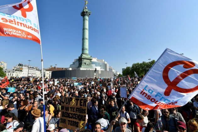 "Marée populaire": début de la manifestation parisienne des anti-Macron