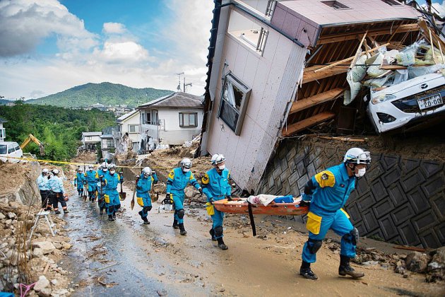 Désastre au Japon: 141 morts, recherches et déblayage difficiles sous une chaleur écrasante