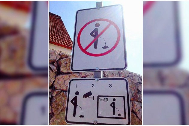 Hors Normandie. La mairie place un panneau pour dissuader d'uriner sur les murs de la commune