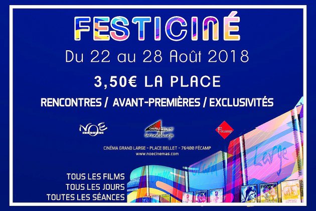 Fécamp. A Fécamp, Festi-Ciné 2018 revient du 22 au 28 août 2018