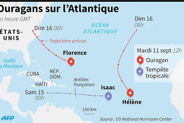 Alerte orange cyclonique déclenchée aux Antilles à l'approche de la tempête Isaac