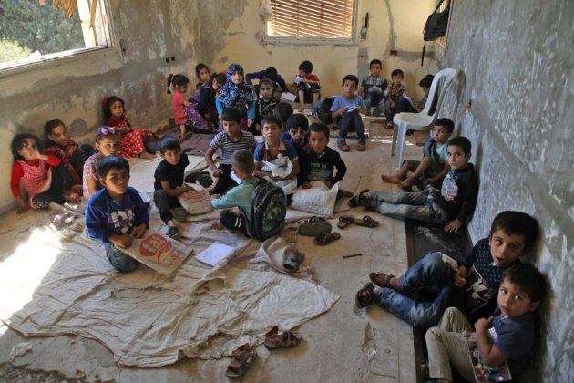 Dans la Syrie rebelle, une villa cossue transformée en école de fortune