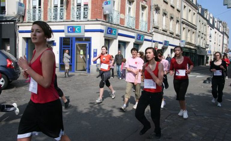 A Cherbourg, les femmes courent en ville aujourd'hui