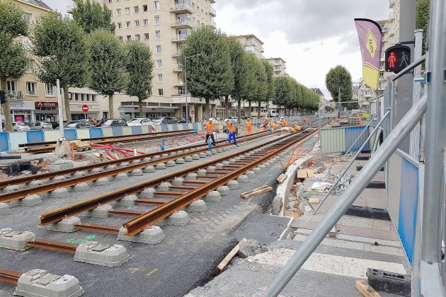 Caen. Travaux du tram à Caen : de nouvelles zones de chantier