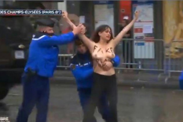 11 novembre à Paris: trois militantes Femen déjouent la sécurité