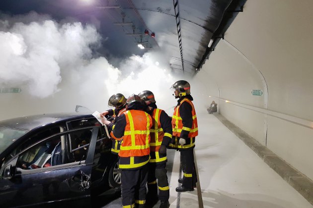 Le-Havre. Le Havre : simulation d'accident dans le tunnel Jenner