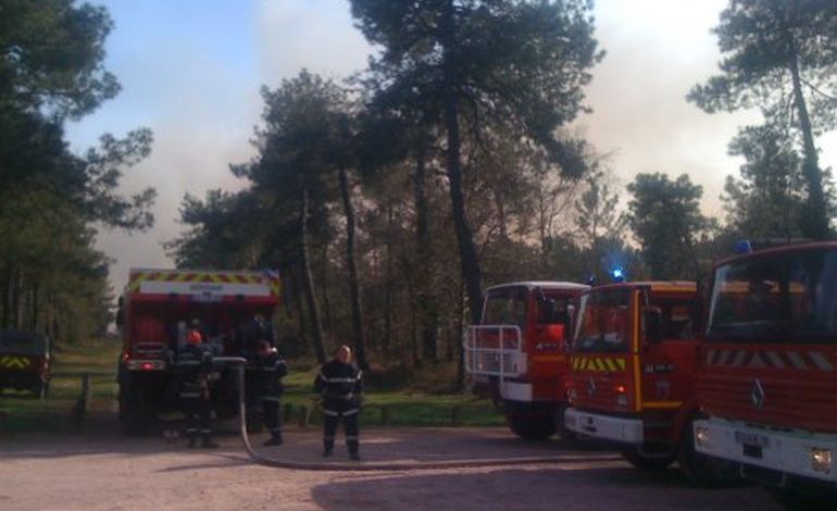 En direct: Violent incendie dans la lande de Lessay