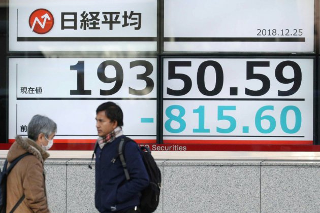 Après Wall Street, la Bourse de Tokyo s'affole et lâche 5%