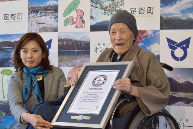 Japon : décès à 113 ans de "l'homme le plus âgé du monde"
