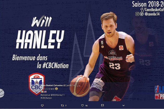 Caen. Basket : le Caen BC recrute Will Hanley