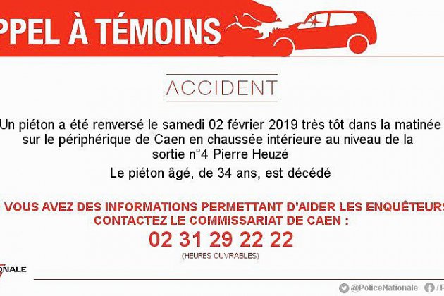 Caen. Appel à témoins après un accident mortel sur le périphérique de Caen 