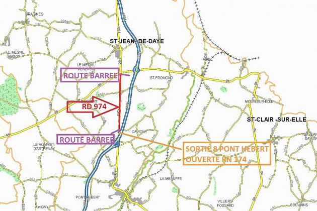 Saint-Lô. D-Day : la RD 974 coupée à la circulation le matin du 6 juin 2019
