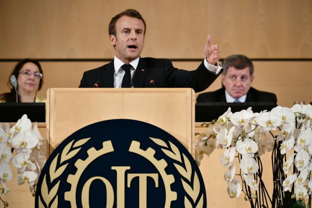 Macron dénonce à l'OIT les dérives d'un "capitalisme fou"