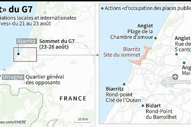 G7: cinq interpellations après un appel à attaquer des gendarmes