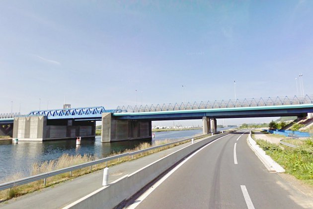 Le Havre. Le Havre : travaux à l'approche du Pont de Normandie