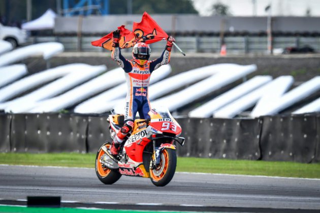 MotoGP: victoire en Thaïlande de Marc Marquez qui empoche un 6e titre mondial