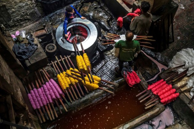 Au Caire, une teinturerie artisanale subsiste depuis 120 ans