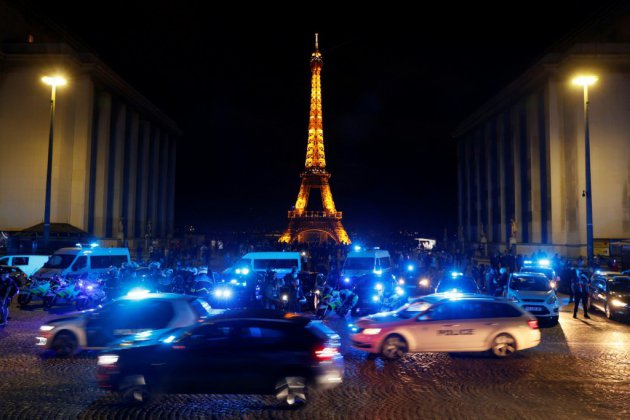Nouvelle manifestation nocturne de policiers à Paris