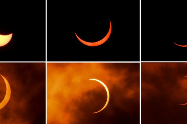 Les curieux contemplent une rare éclipse en Afrique et en Asie