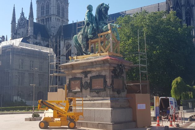 Rouen. La statue de Napoléon Ier vandalisée avec de la peinture rouge