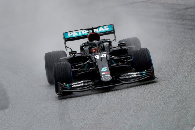 F1: Hamilton (Mercedes) signe sous la pluie la pole du GP de Styrie