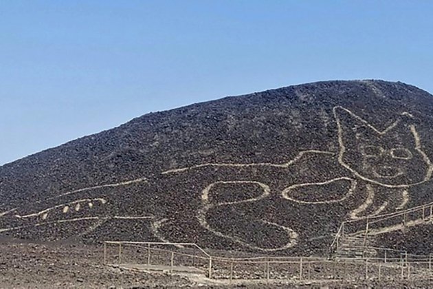 Pérou: un géoglyphe de chat découvert dans le désert de Nazca