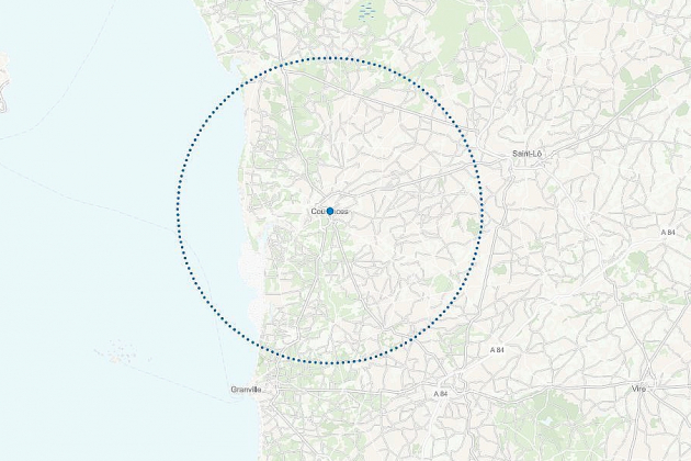 [Carte interactive] Normandie. Découvrez le rayon de 20 km autour de votre domicile