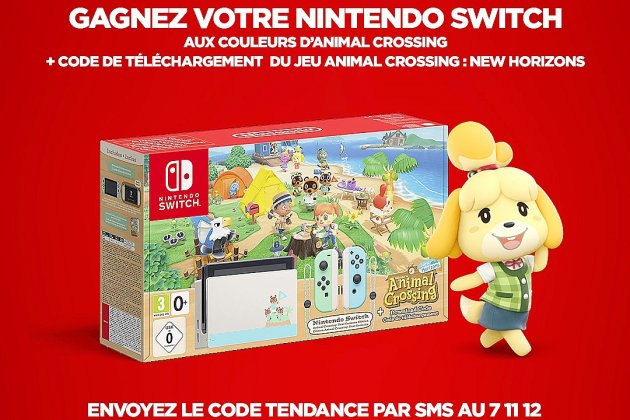 Cadeaux. Remportez votre Nintendo Switch aux couleurs d'Animal Crossing