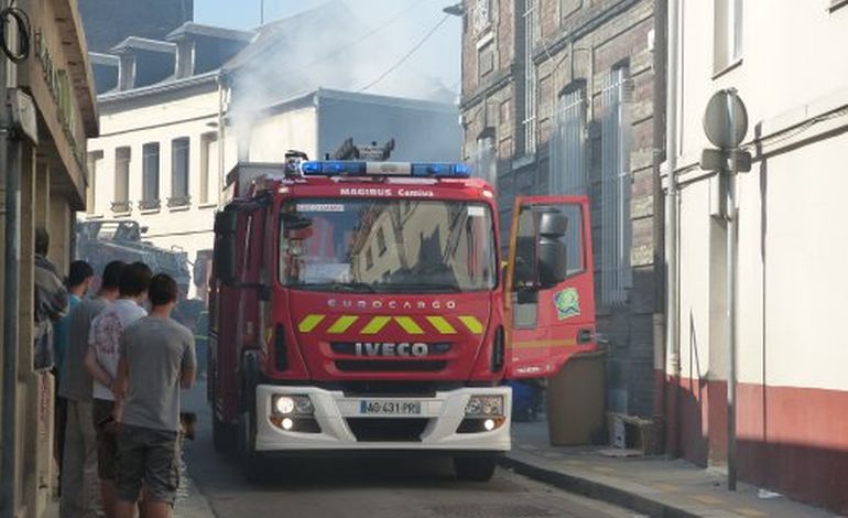 Incendie près de la gare à Rouen