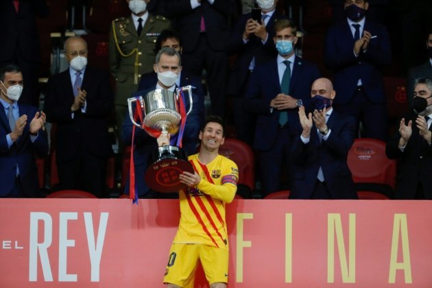 Coupe d'Espagne: Griezmann et Messi offrent son 31e sacre au Barça