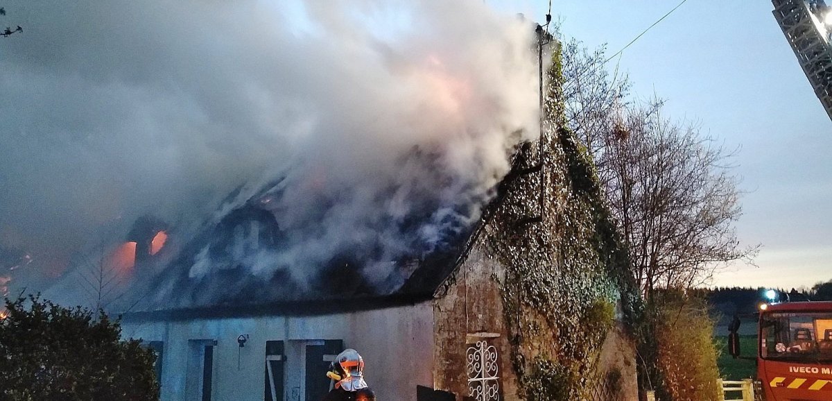 Près de Saint-Lô. Deux personnes relogées après l'incendie de leur maison