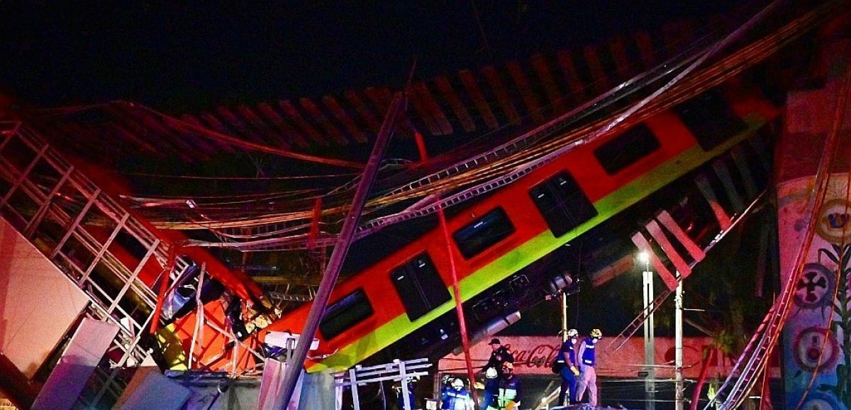 Effondrement d'un pont du métro aérien à Mexico: au moins 20 morts et 70 blessés