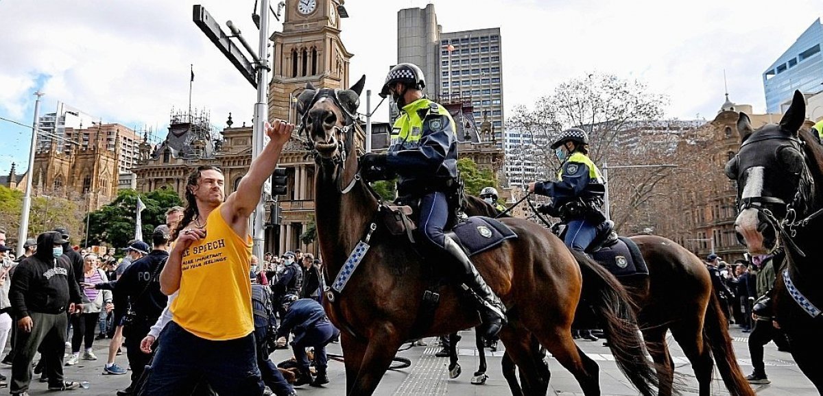 Australie: manifestations anti-confinement, affrontements avec la police à Sydney