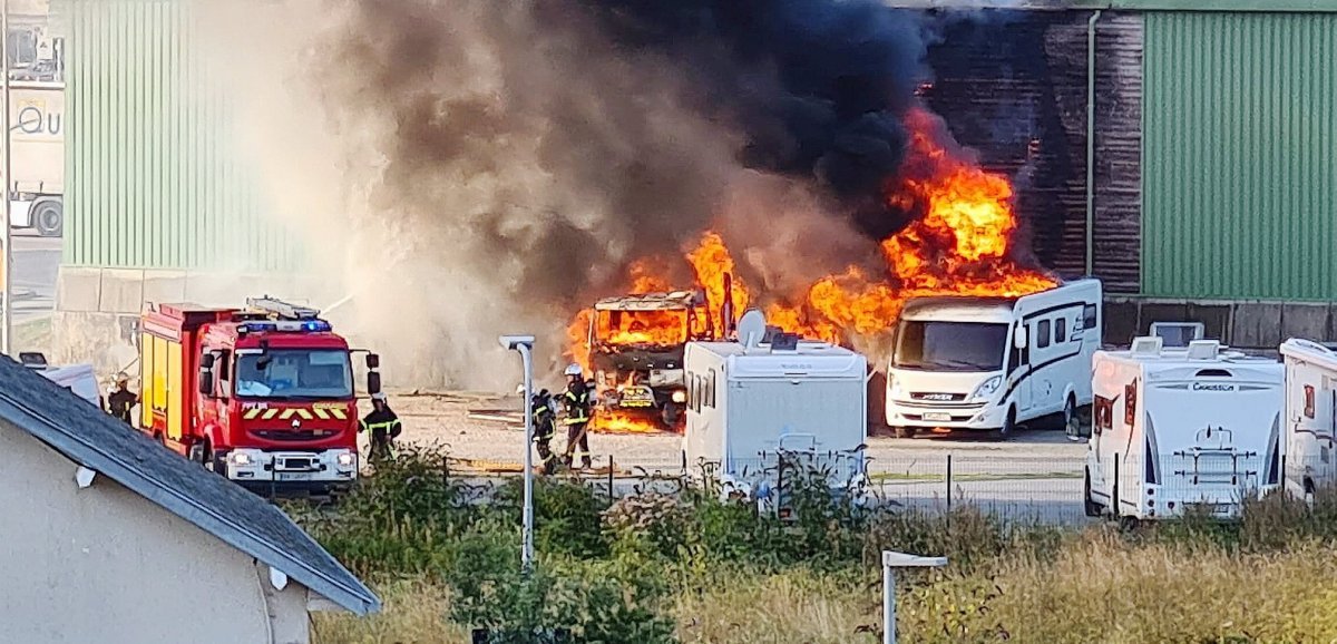 Fécamp. Deux touristes brûlés dans l'incendie de leur camping-car