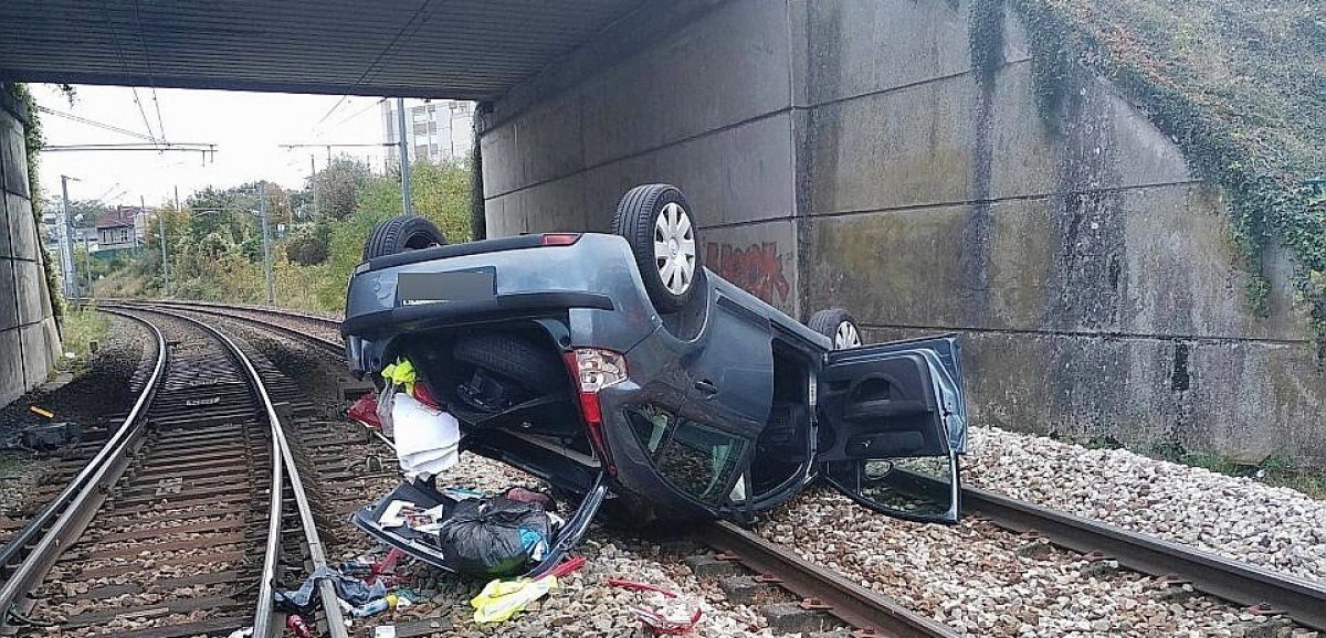 Ligne Caen/Rouen. Une voiture chute sur les rails, le trafic des trains perturbé