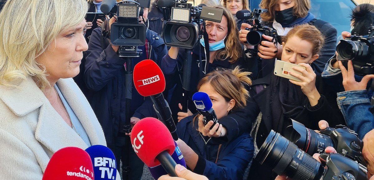 Alençon. Après les violences urbaines, Marine Le Pen rencontre des policiers