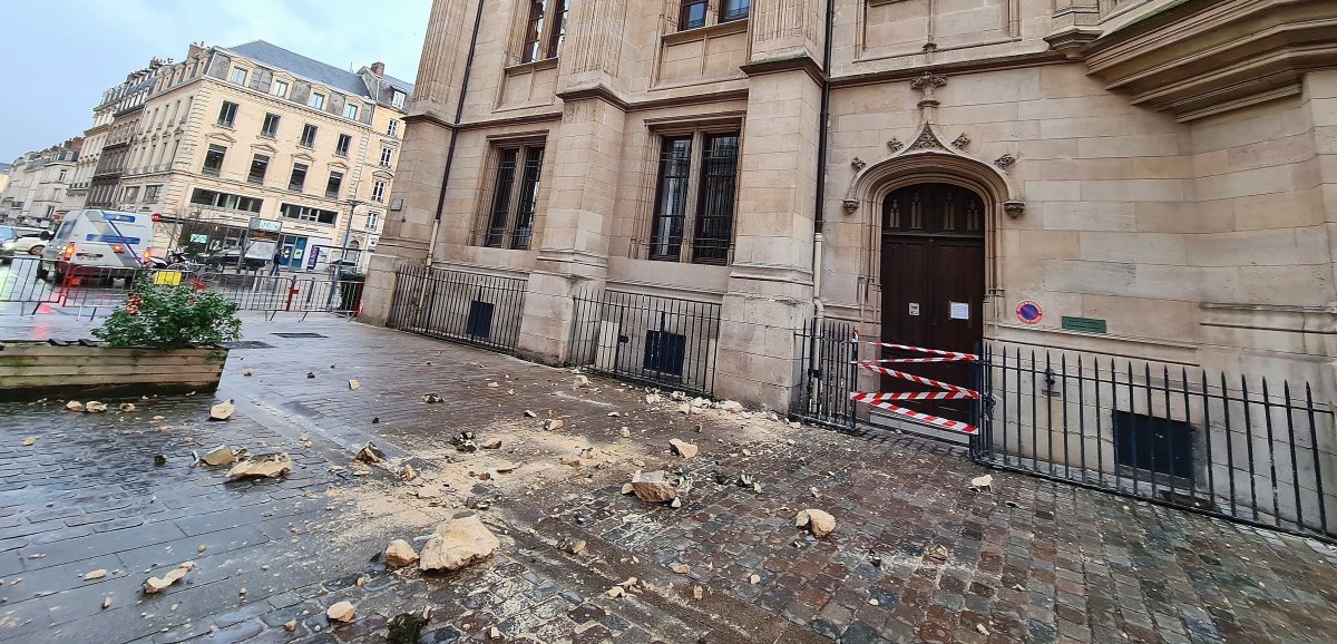 Seine-Maritime. Tempête Franklin : le Palais de justice de Rouen endommagé