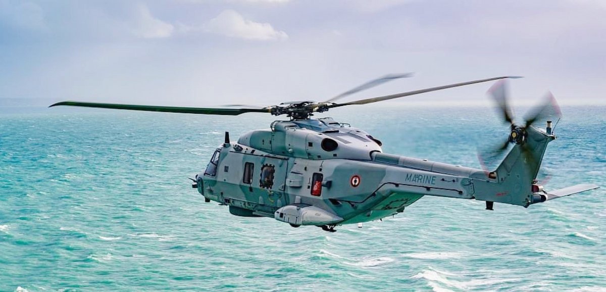 La Hague. Un marin évacué par l'hélicoptère Caiman de la Marine nationale
