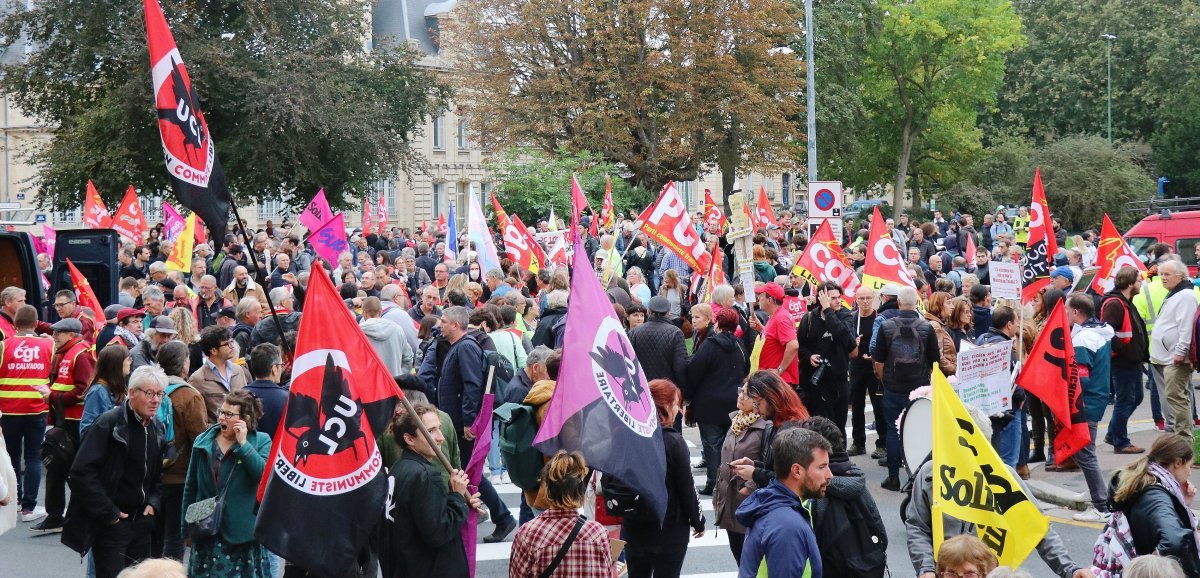 Caen. Grève nationale : important rassemblement devant la préfecture du Calvados