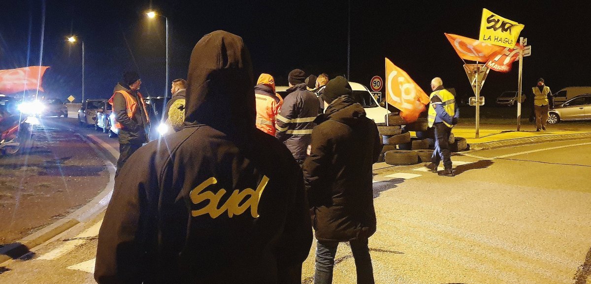 Nord-Cotentin. Grève chez Orano-La Hague : les ronds-points d'accès bloqués
