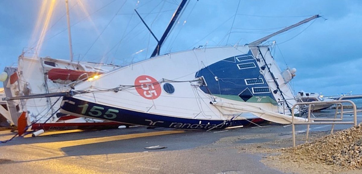 Cherbourg. Tempête Gérard : les bateaux de trois skippers endommagés 