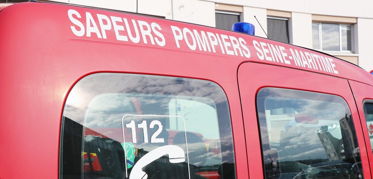 Incendie au Havre. Une femme grièvement brûlée transportée sous escorte vers un hôpital parisien