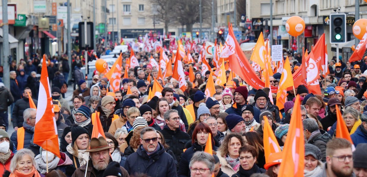 Réforme des retraites. Mobilisation en forte hausse à Caen, plus de 20 000 manifestants