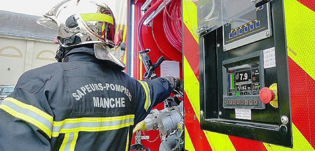 Saint-André-de-l'Épine. Feu de garage automobile : 37 sapeurs-pompiers déployés