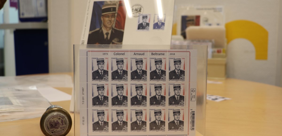 Avranches. Un timbre en hommage à Arnaud Beltrame vendu en avant-première