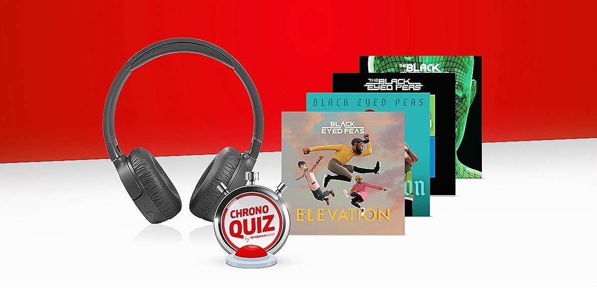 Cadeaux. Jouez au Chrono Quiz pour gagner un casque audio Bluetooth et l'intégrale des Black Eyed Peas