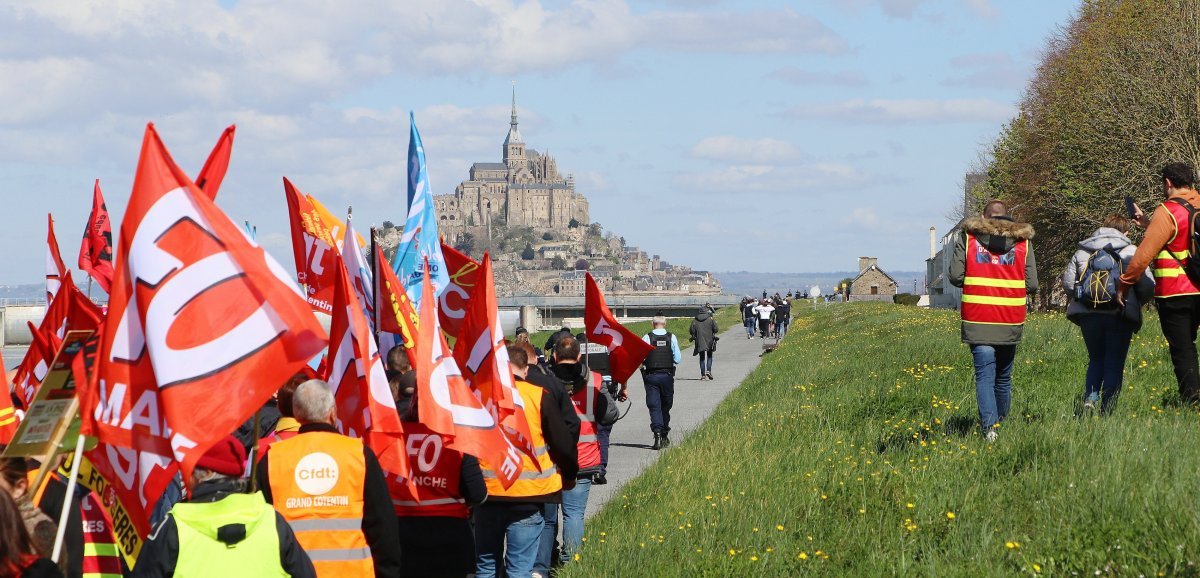 [Photos]. Retour en images sur la mobilisation contre les retraites au Mont Saint-Michel